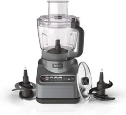 Ninja BN601 Professional Plus Food Processor, 1000 Peak Watts, 4 Functions For Chopping, Slicing, Purees & Dough With 9-Cup Processor Bowl, 3 Blades, Food Chute & Pusher, Silver -KitchenAid Shop 41IYbFFU6RL. AC