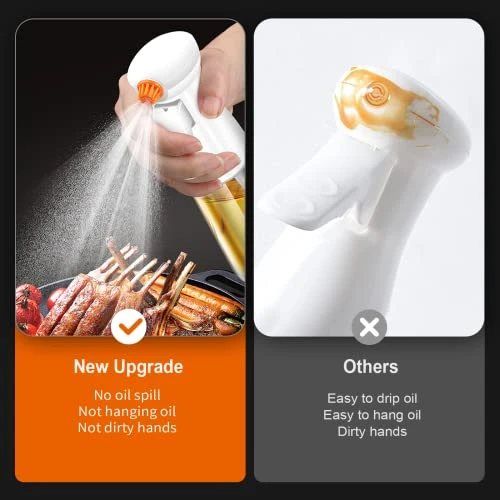 Oil Sprayer For Cooking 210ml Oil Spray Bottle Oil Dispenser With Premium Glass & 3 Nozzles, Olive Oil Sprayer Oil Mister Air Fryer Accessories, Perfet For BBQ,Baking,Salad, (Black) 6 Oil Sprayer For Cooking 210ml Oil Spray Bottle Oil Dispenser With Premium Glass & 3 Nozzles, Olive Oil Sprayer Oil Mister Air Fryer Accessories, Perfet For BBQ,Baking,Salad, (Black) - Image 4