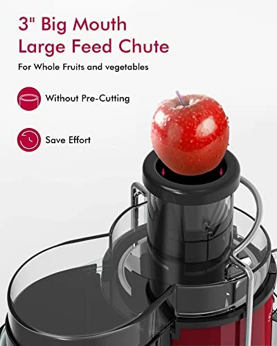 Juicer Machine, SIFENE Big Mouth Centrifugal Juicer 500W, Juice Maker Extractor For Fruit And Vegetable With 3-Speed Setting, Easy To Clean 4 Juicer Machine, SIFENE Big Mouth Centrifugal Juicer 500W, Juice Maker Extractor For Fruit And Vegetable With 3-Speed Setting, Easy To Clean - Image 2