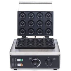 Commercial Donut Machine, 12pcs Stainless Steel Mini Donut Maker Machine Non-stick, 1500W Doughnut Baker Maker Machine For Commercial Or Home Use