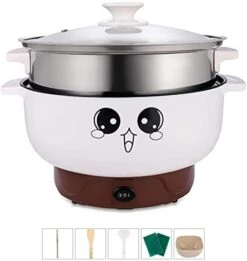 2.8L With Lid (No Steamer) Multifunction Electric Cooker Skillet Pot Wok Electric Hot Pot For Noodles Cook Rice Fried Stew Soup Steamed Fish Boiled Egg Non-stick -KitchenAid Shop 41Ioqgay17L. AC 1
