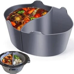 Slow Cooker Liners, Silicone Slow Cooker Liner Slow Cooker Divider Insert BPA Free, Dishwasher Safe Fit 6QT (2 Count, Grey) 14 Slow Cooker Liners, Silicone Slow Cooker Liner Slow Cooker Divider Insert BPA Free, Dishwasher Safe Fit 6QT (2 Count, Grey) -KitchenAid Shop 41IpeuoeJML. AC