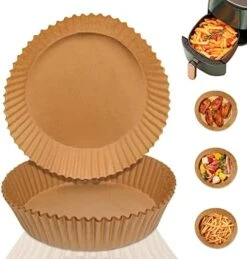 Air Fryer Disposable Paper Liner 100 PCS, Air Fryer Liners Round, Parchment Paper For Air Fryer, Non-Stick, Oil-Proof, Microwave,Air Fryer And Other Parchment Tools (6.3 Inch) -KitchenAid Shop 41Ir7xQjZyL. AC