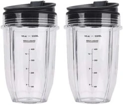 2 Pack 16oz Single Serve Cups &6 Fins Blender Blade Assembly, Replacement Parts For Nutri Ninja Compatible With Nutri Ninja BL660 1500WBL770A 30/ BL770 30/BL773CO 30/BL771 30/BL772 30/ 1200W BL780 -KitchenAid Shop 41IsHnKVzDL. AC