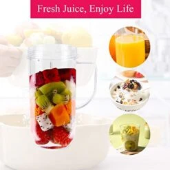 22oz Blender Cups Replacement For Magic Bullet, With Flip Top To-Go Lid And Handle - Compatible With 250w Magic Bullet Mb 1001 Mb 1001b Mbr-1701 Mbr-1702 Mbr-1101 Blender Juicer Mixer Mug - 2 Pack -KitchenAid Shop 41Iva851iBL