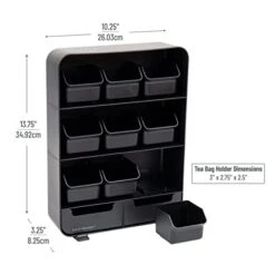 9 Removable Drawers Tea Bag Holder And Condiment Organizer, Black 13 9 Removable Drawers Tea Bag Holder And Condiment Organizer, Black -KitchenAid Shop 41IwKgMTGaL