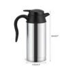 Portable Car Electric Kettle Travel Car Cigarette Lighter DC12V/24V Hot Water Kettle Fast Boiling For Tea Coffee Auto Shut Off (750ml)