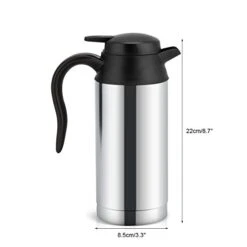 Portable Car Electric Kettle Travel Car Cigarette Lighter DC12V/24V Hot Water Kettle Fast Boiling For Tea Coffee Auto Shut Off (750ml)