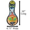 Hand Painted Ceramic Spoon Rest Kitchen Counter Top Utensil Holder For Spoons Spanish Mexican Decorations (Multi)