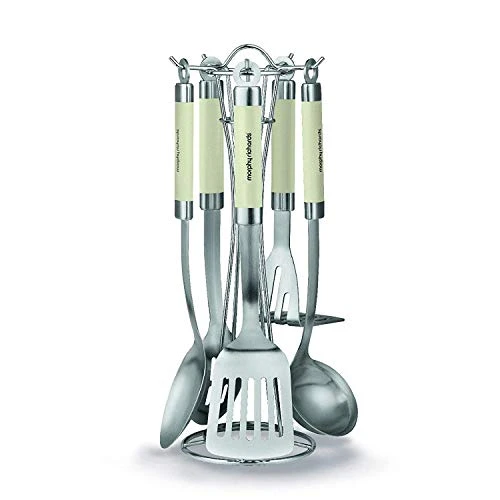 Morphy Richards Accents Tool Set, Stainless Steel, Ivory Cream, 5 Piece 3 Morphy Richards Accents Tool Set, Stainless Steel, Ivory Cream, 5 Piece