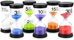 Sand Timers, Mosskic Hourglass Timer 1/3/5/10/15/30 Minutes Sandglass Timer For Kids Games Classroom Kitchen Home Office Decoration(Pack Of 6) (Multicolor) 11 Sand Timers, Mosskic Hourglass Timer 1/3/5/10/15/30 Minutes Sandglass Timer For Kids Games Classroom Kitchen Home Office Decoration(Pack Of 6) (Multicolor) -KitchenAid Shop 41J1ACXv ZL. AC