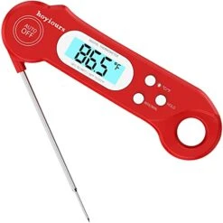 Meat Thermometer Digital, Instant Read Meat Thermometer For Cooking, Food Thermometer With Long Probe And Blacklight, Kitchen Thermometer Temperature For Oven, Candy, Grill, BBQ, Black -KitchenAid Shop 41J1MdojGxL