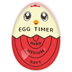 Egg Timer For Boiling Eggs Soft Hard Boiled Egg Timer That Changes Color When Done,Red