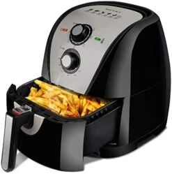 Secura Air Fryer XL 5.3 Quart 1700-Watt Electric Hot Air Fryers Oven Oil Free Nonstick Cooker W/Recipes For Frying, Roasting, Grilling, Baking (Silver) -KitchenAid Shop 41J6IEQqnTL. AC