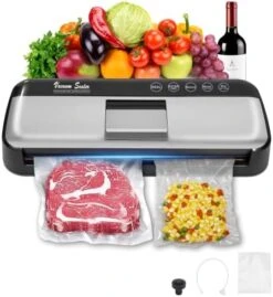 Vacuum Sealer, 70 Kpa Powerful Automatic Food Saver Vacuum Sealer Machine With Moist/Dry Modes, Food Sealer Vacuum Sealers For Food Storage & Sous Vide With 15 Seal Bags & 1 Air Suction Hose -KitchenAid Shop 41J9 hDfidL. AC