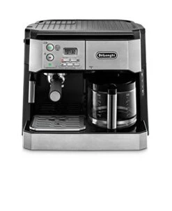 De'Longhi BCO430 Combination Pump Espresso And 10-Cup Drip Coffee Machine With Frothing Wand, Silver And Black
