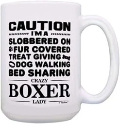 Dog Lover Gifts For Women Crazy Boxer Lady Dog Mom Owner Gift Coffee Mug Tea Cup White -KitchenAid Shop 41JG6moBtjL. AC