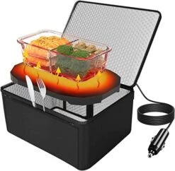 Personal Portable Oven 110V Food Warmer 110V Microwave Oven Electric Heated Launch Box Food Warming Tote Meals Reheating & Frozen/Raw Food Cooking On-The-Go For Office/Dorm/Camping Hot Food -KitchenAid Shop 41JLrhQFTrL. AC
