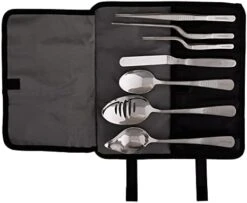 Professional Chef Plating Kit, 10 Piece Culinary Plating Set, Black, Stainless Steel (10 Piece, Black) -KitchenAid Shop 41JM4Ft7G2L. AC 1