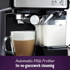 Mr. Coffee Espresso And Cappuccino Machine, Programmable Coffee Maker With Automatic Milk Frother And 15-Bar Pump, Stainless Steel -KitchenAid Shop 41JMwfQS9jL
