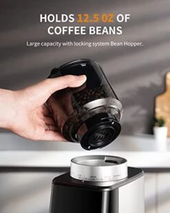 Conical Burr Coffee Grinder For Espresso With Precision Electronic Timer, Touchscreen Electric Adjustable Coffee Bean Grinderwith 51 Precise Settings, Brushed Stainless Steel -KitchenAid Shop 41JN1mNmUGL