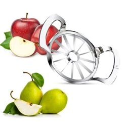 Apple Slicer 12 Slices, Upgraded Version 12-Blade Extra Large Apple Cutter, Heavy Duty Stainless Steel Apple Corer, Fruit Cutter, Ultra Sharp Apple Corer And Slicer, Divider For Upto 4 Inches Apple -KitchenAid Shop 41JYfvJzhAL