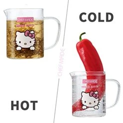 Hello Kitty Glass Measuring Cup,1 2/5-Cup With Pour Spout And Graduated Liquid Measure Container -KitchenAid Shop 41JZMd66D3S