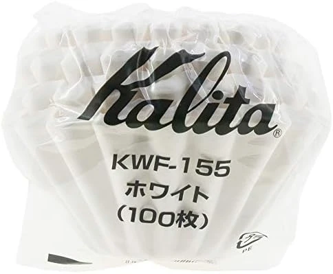 Kalita Wave Series KWF-155#22213 Coffee Filters, White, For 1-2 People, 100 Sheets 7 Kalita Wave Series KWF-155#22213 Coffee Filters, White, For 1-2 People, 100 Sheets - Image 5