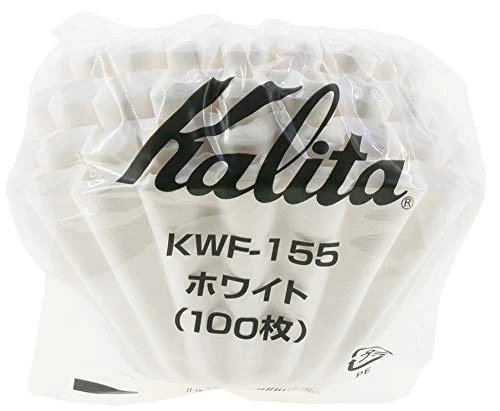 Kalita Wave Series KWF-155#22213 Coffee Filters, White, For 1-2 People, 100 Sheets 3 Kalita Wave Series KWF-155#22213 Coffee Filters, White, For 1-2 People, 100 Sheets