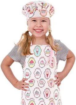 CRJHNS Kids Apron And Chef Hat Set, Adjustable Cotton Child Aprons With Large Pocket White Girls Boys Kitchen Bib Aprons For Cooking Baking Painting 27 CRJHNS Kids Apron And Chef Hat Set, Adjustable Cotton Child Aprons With Large Pocket White Girls Boys Kitchen Bib Aprons For Cooking Baking Painting -KitchenAid Shop 41Jcb0qHlrS. AC 1