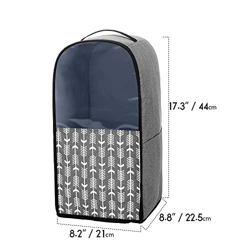 Visible Blender Dust Cover Compatible With Ninja Foodi Blender, Small Appliance Cover With Pockets And Top Handle, Gray With Arrow (Cover Only, Patent Pending) 5 Visible Blender Dust Cover Compatible With Ninja Foodi Blender, Small Appliance Cover With Pockets And Top Handle, Gray With Arrow (Cover Only, Patent Pending) - Image 3