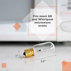 40 Watt Microwave Bulb GE WB36x10003 Incandescent - Warm White Microwave Light - Fits Most GE And Whirlpool Ovens - E17 Intermediate Base Bulb - 40 Watt 130 Volt Appliance Bulb - Pack Of 3 Bulbs -KitchenAid Shop 41JfGWYvWdL