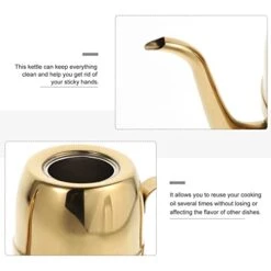 Oil Dispenser Gold Stainless Olive Oil Dispenser Oil Bottle Vinegar Dispenser Olive Oil Can With Non- Slip Handle Oil Dispenser Bottle For Kitchen Cooking Restaurant BBQ Gold 24 OZ -KitchenAid Shop 41JhKDhiOOL