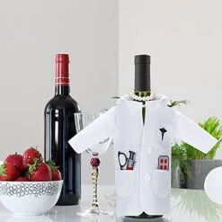 White Coat Wine Bag Doctor Wine Cover Felt Doctor Wine Insulated Cover Nurse Wine Wrapping Bag With Syringe Necklace For Male Female Graduation, Birthday, Anniversary, Nurse Practitioner 12 White Coat Wine Bag Doctor Wine Cover Felt Doctor Wine Insulated Cover Nurse Wine Wrapping Bag With Syringe Necklace For Male Female Graduation, Birthday, Anniversary, Nurse Practitioner -KitchenAid Shop 41JkGXbiX5L