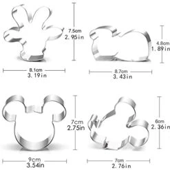Cookie Cutter For Kids - Sandwich Cartoon Of Mickey Mouse Cookie Cutter Shaped Biscuit Mould For DIY Cake Craft Bakeware Decoration Stainless Steel Cutter Set 5 Pcs -KitchenAid Shop 41Jng4tSLbL
