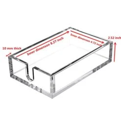 Acrylic Guest Towel Napkin Holder,Clear Bathroom Paper Hand Towels Storage Tray Modern Buffet Napkin Caddy,Fancy Flat Napkin Holders For Kitchen Or Dining Room,9x5.5x2.5 Inch,Pack Of 1 -KitchenAid Shop 41JsK9ymfZL