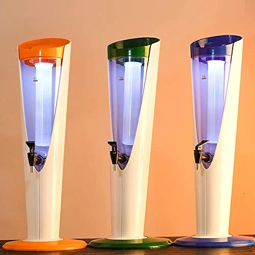 GOOFFY Beer Dispenser For Bar,Drinks Dispenser For Partie Beer Tower, 3L Clear Beverage Tower Dispenser, Party Beer Dispenser, With Colorful Lights And Removable Ice Tube, Easy To Clean, Party, Restau 4 GOOFFY Beer Dispenser For Bar,Drinks Dispenser For Partie Beer Tower, 3L Clear Beverage Tower Dispenser, Party Beer Dispenser, With Colorful Lights And Removable Ice Tube, Easy To Clean, Party, Restau - Image 2
