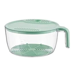 FEMUN Vegetable Washer,Fruit Washer,Salad Spinner,Salad Spinners Best Rated,Salad Spinner Large,Lettuce Spinner,Clear Grip With Cover, Suitable For Vegetables, Fruits, Household, Kitchen.