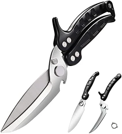 Kitchen Scissors Heavy Duty,Shears All Purpose Dishwasher Safe,Stainless Steel Multi-function Poultry Shears,Sharp Cooking Scissors For Chicken,Fish,Raptor,Meat,Turkey,Seafood,Crab,Bone (Burgundy) 9 Kitchen Scissors Heavy Duty,Shears All Purpose Dishwasher Safe,Stainless Steel Multi-function Poultry Shears,Sharp Cooking Scissors For Chicken,Fish,Raptor,Meat,Turkey,Seafood,Crab,Bone (Burgundy) - Image 7