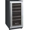 15" Wide FlexCount II Tru-Vino 30 Bottle Dual Zone Stainless Steel Right Hinge Wine Refrigerator