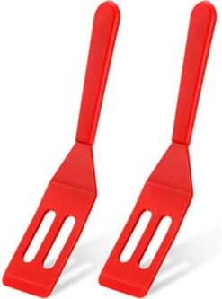 Mini Brownie Serving Spatula Flexible Nonstick Silicone Serve Turner Heat-Resistant Cookie Spatula Slotted Spatula For Flip Egg In Small Frying Pan Cookie Batter Lemon Square (Black, 2) -KitchenAid Shop 41K2nd SRuL. AC