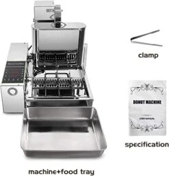 Commercial Donut Fryer, Automatic Donut Maker Machine 4 Rows, 2000W Stainless Steel Doughnut Maker Donut Snack Machine, 6L Hopper Donut Machine,Adjustable Thickness Auto Flip,110V -KitchenAid Shop 41K84SAN1pL