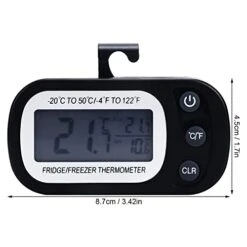 Freezer Thermometer, Fridge Thermometer Plastic Material Minus20 To 50℃ 3 Placement Methods Mini Design For Refrigerator For Home -KitchenAid Shop 41KERj5r9AL
