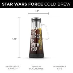 Star Wars Cold Brew Coffee Maker. 32oz/1L Cold Coffee Brewer And Infuser Filter. Glass Iced Coffee Maker Ice Tea Maker Cold Brew Pitcher. Star Wars Gift And Star Wars Kitchen Accessories -KitchenAid Shop 41KGZ3yGYIL