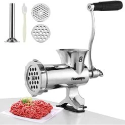 Manual Meat Grinder Stainless Steel Hand Crank Meat Grinding Machine Sausage Stuffer Filler Household Pork Mincer Sausage Maker(NO.10) 19 Manual Meat Grinder Stainless Steel Hand Crank Meat Grinding Machine Sausage Stuffer Filler Household Pork Mincer Sausage Maker(NO.10) -KitchenAid Shop 41KGohSH2bL. AC