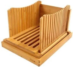 Bread Slicer，Bread Slicer For Homemade Bread, Foldable Adjustable Slicing Width With Sturdy Bamboo Cutting Board, Cutting Bagels Or Even Slices Of Bread Becomes Easy. -KitchenAid Shop 41KI0zFZYLL. AC