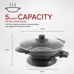 Aroma Housewares AEW-307 Electric Wok, 5 Qt, Black -KitchenAid Shop 41KIK3jBfiL