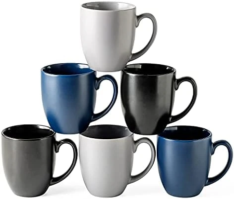16oz Coffee Mugs Set Of 6, Large Ceramic Coffee Mugs For Men, Women, Dad, Mom, Modern Coffee Mugs With Handle For Tea,Latte,Cappuccino,Cocoa. Dishwasher&Microwave Safe, Matte Blue 12 16oz Coffee Mugs Set Of 6, Large Ceramic Coffee Mugs For Men, Women, Dad, Mom, Modern Coffee Mugs With Handle For Tea,Latte,Cappuccino,Cocoa. Dishwasher&Microwave Safe, Matte Blue - Image 10