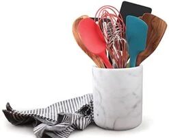 Cooler & Kitchen Holder | Doubles As Tool Crook Or Wine Chiller, 5.5" X 6.25", White Marble