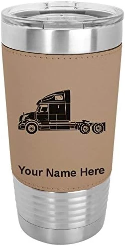 20oz Vacuum Insulated Tumbler Mug, Truck Cab, Personalized Engraving Included (Faux Leather, Black) 14 20oz Vacuum Insulated Tumbler Mug, Truck Cab, Personalized Engraving Included (Faux Leather, Black) - Image 12